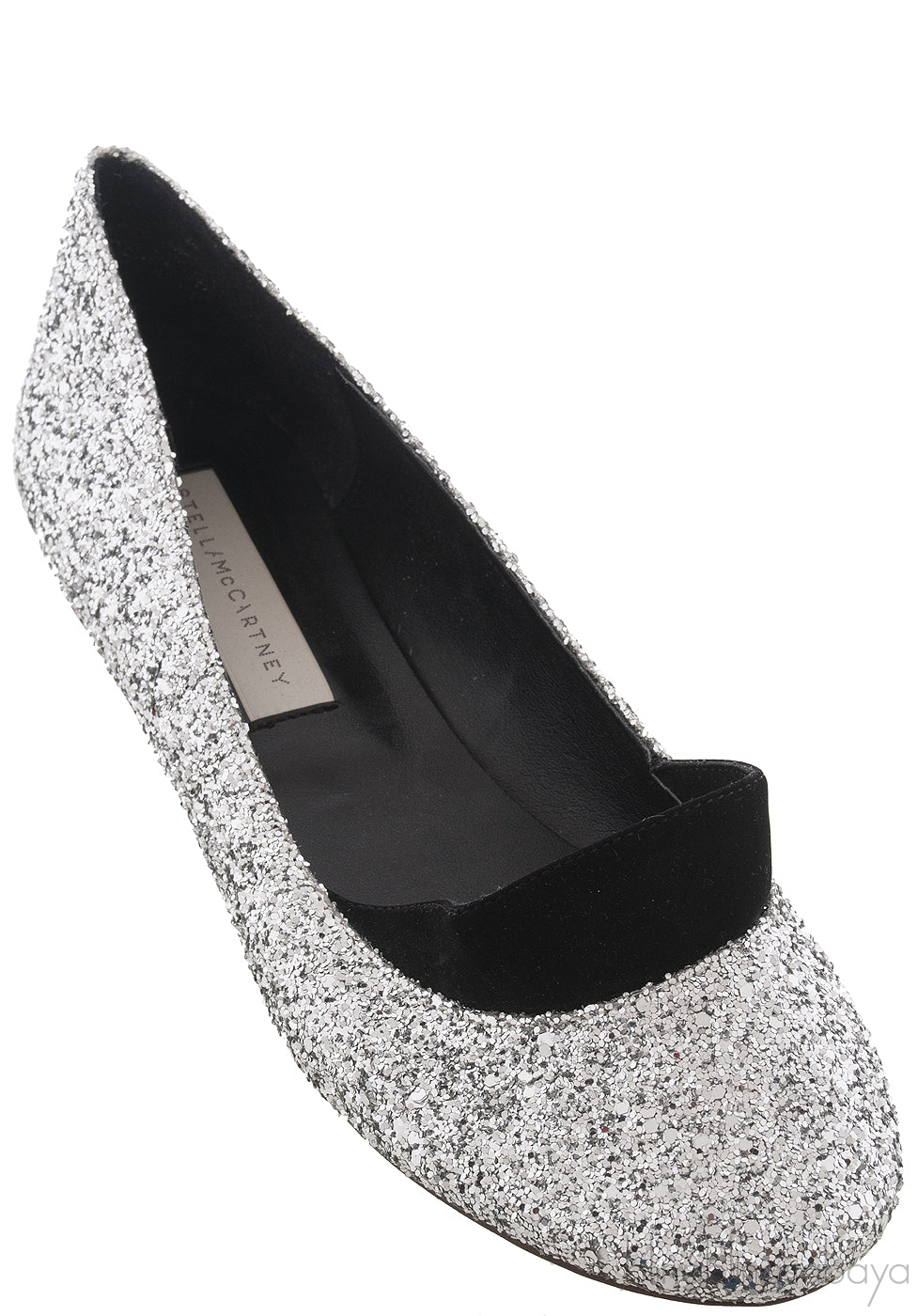 Silver Glitter Ballerina Flats