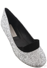 Silver Glitter Ballerina Flats