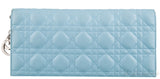 Light Blue Quilted Cannage Clutch