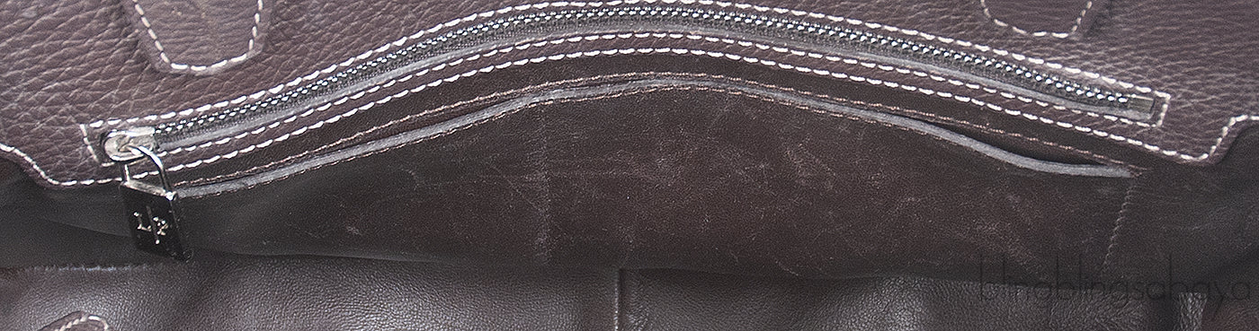 Loro Piana Charcoal Grey Top Handle Bag