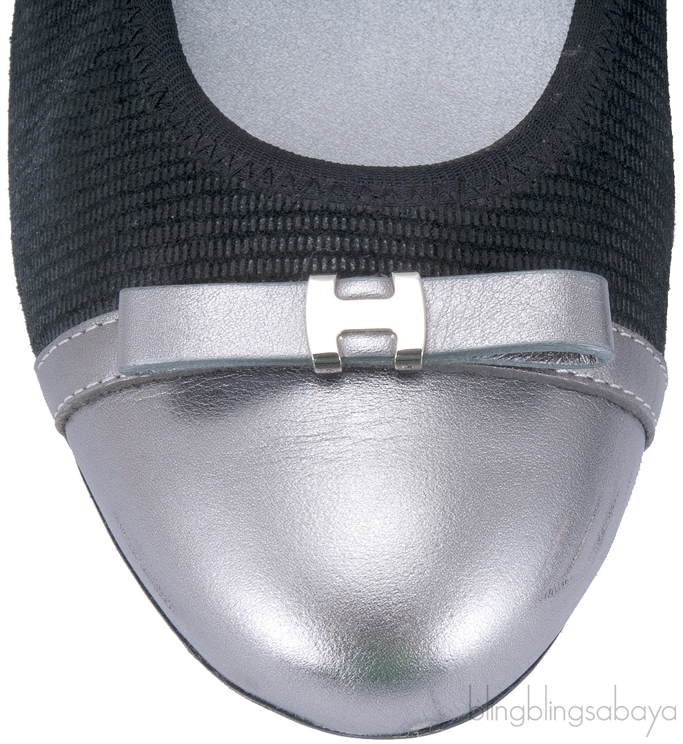 Silver Cap Toe Ballet Flat