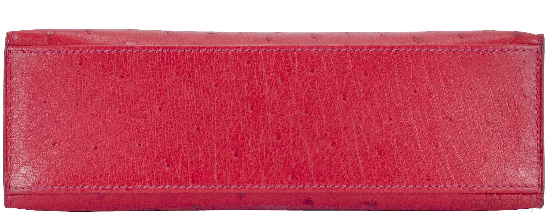 Kelly Pochette Rouge Vif Ostrich