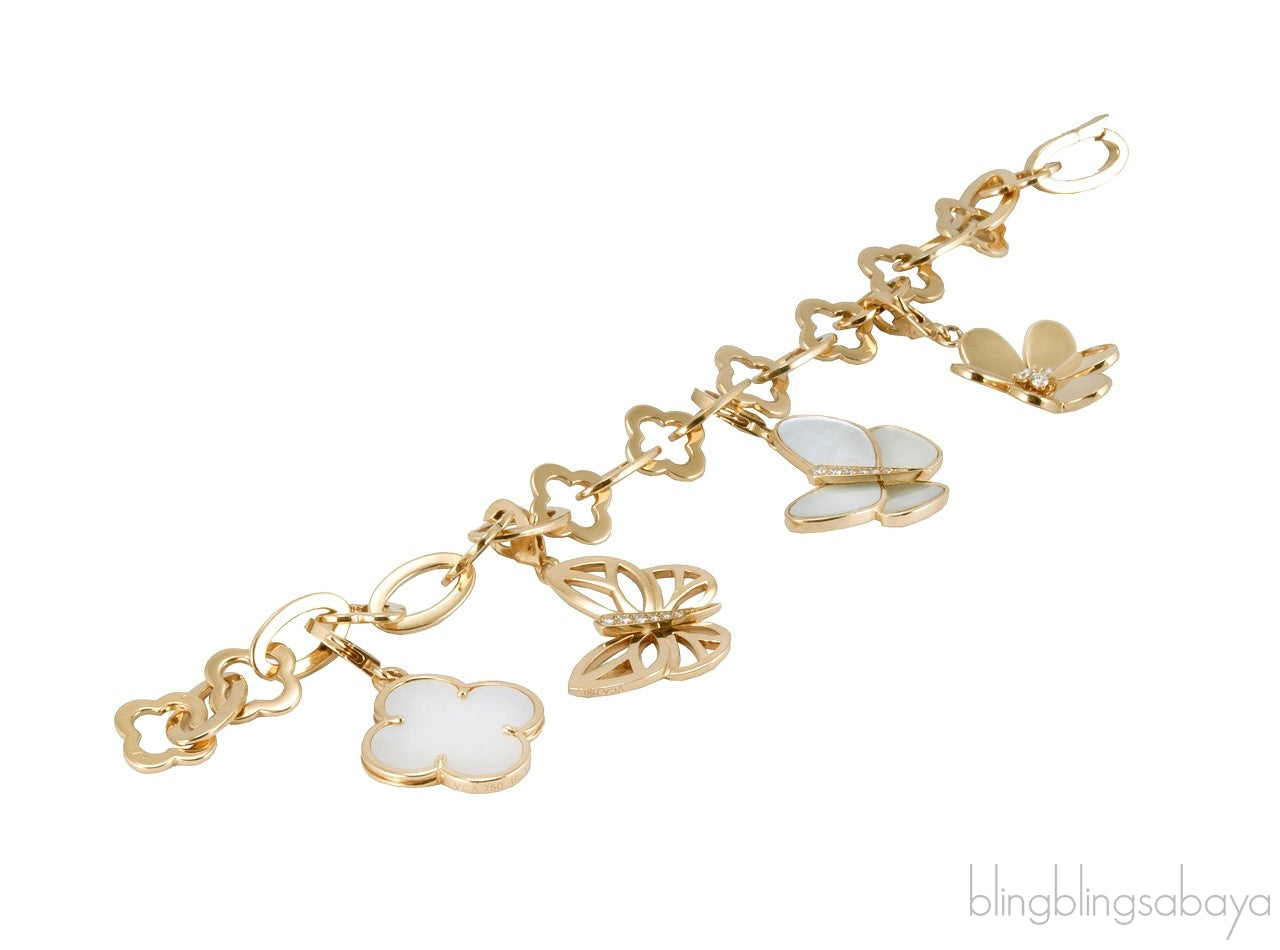 Gold & Diamond Charm Bracelet