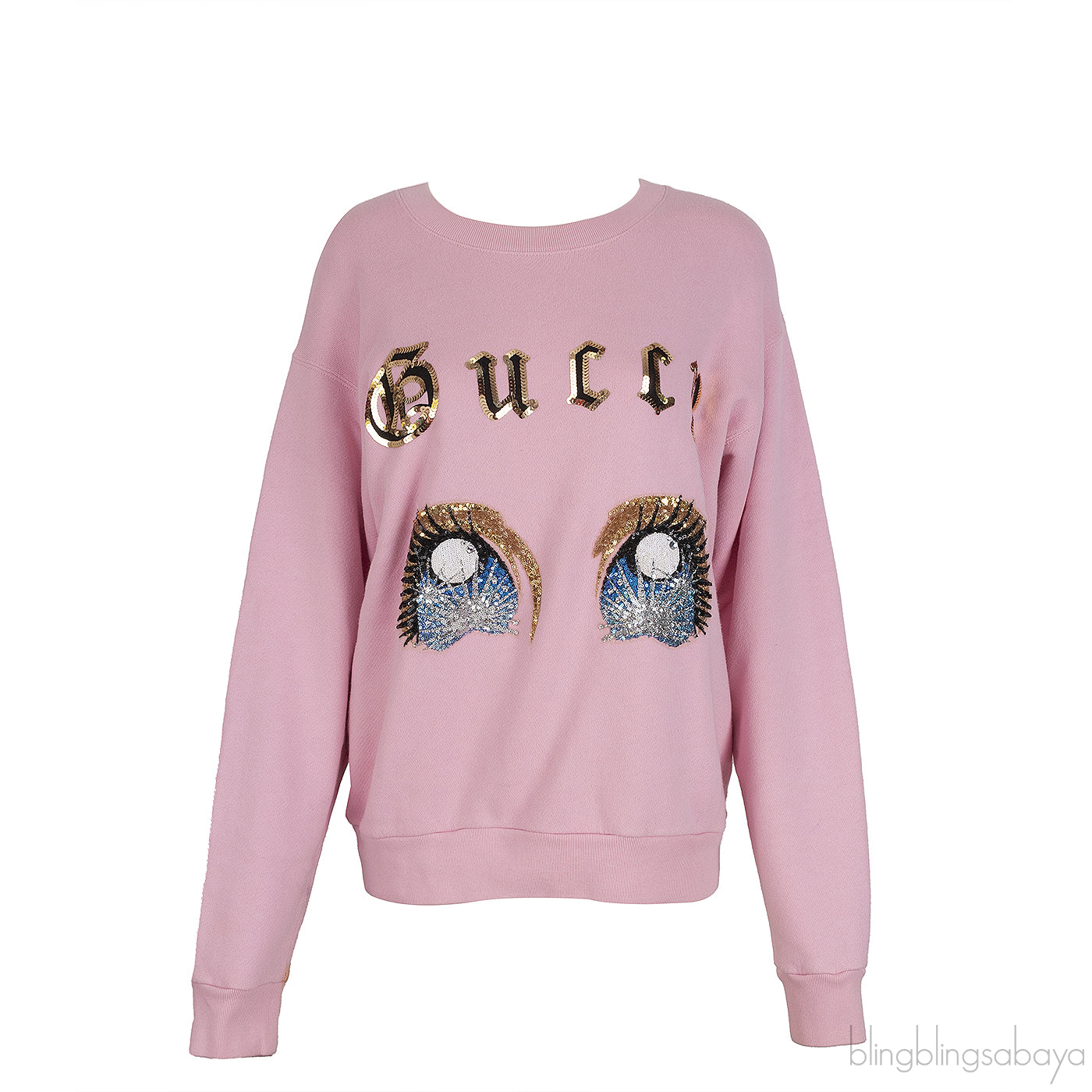 Guccy Pink Sequin Embellished Sweatshirt