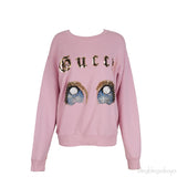 Guccy Pink Sequin Embellished Sweatshirt