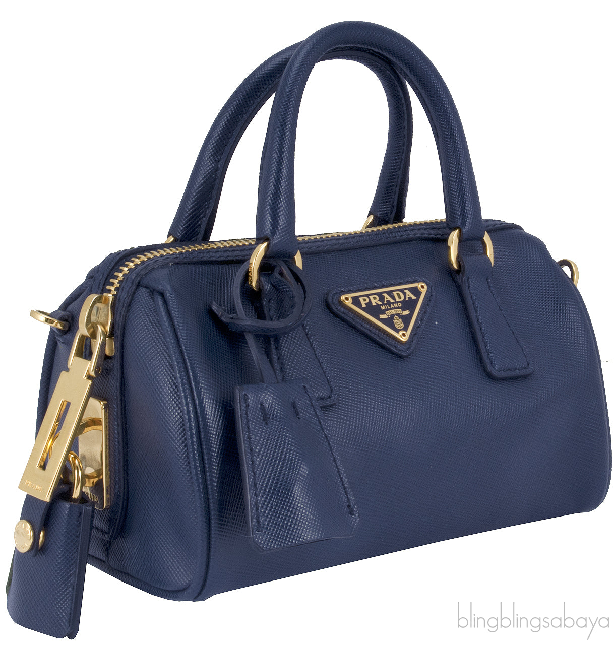 Navy Blue Mini Top Handle Bag