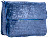 Faux Blue Croc Grace Bag