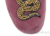 Pink Velvet Serpent Slipper