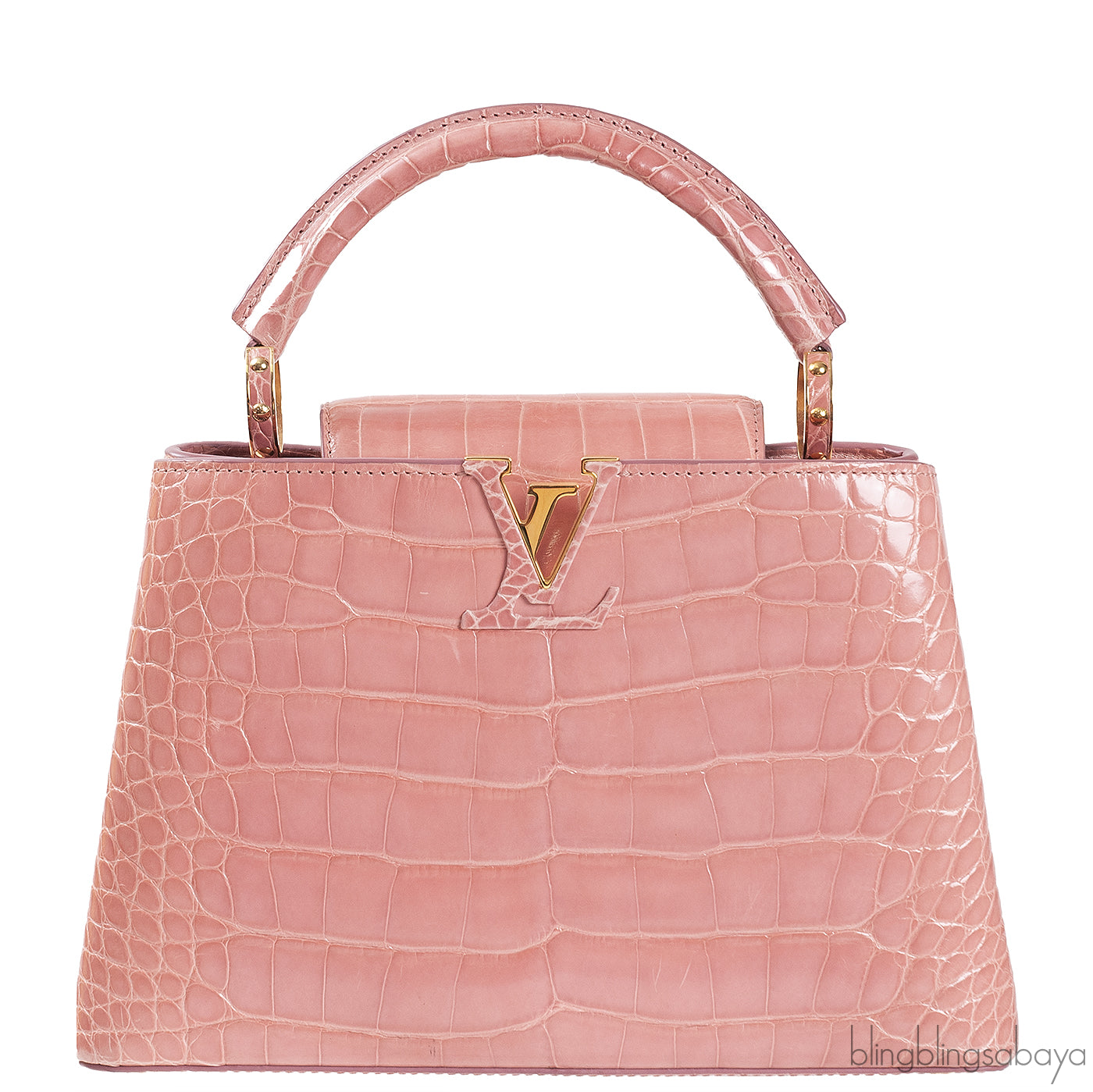 Capucine Vieux Rose Crocodile BB