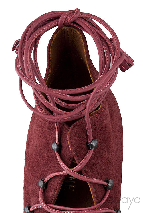 Suede Lace Up Heels