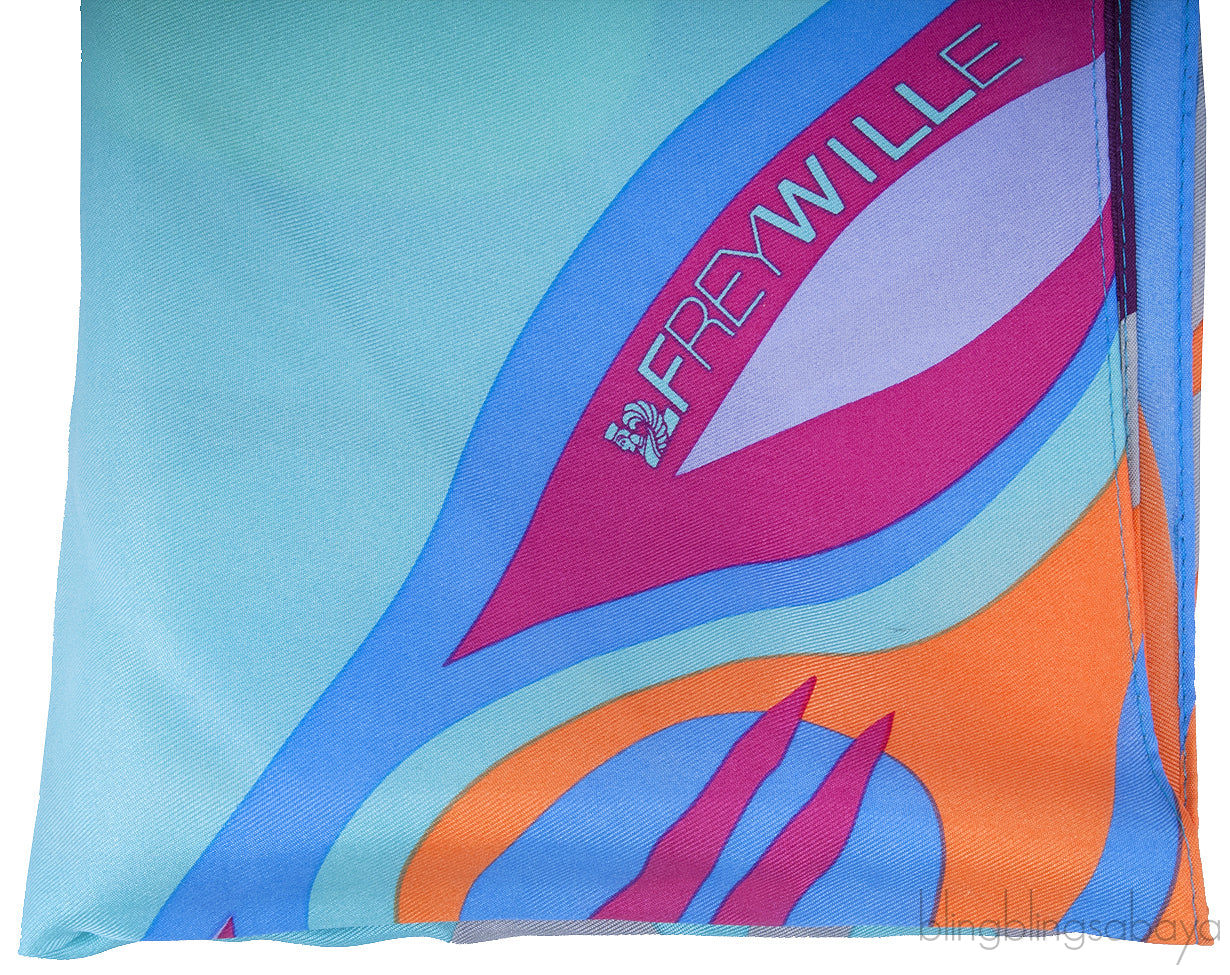 Multi-color Silk Satin Scarf