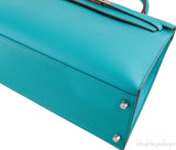 Kelly 32 Bleu Paon Sellier PHW