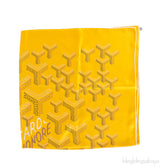 Silk Goyardine Yellow Scarf
