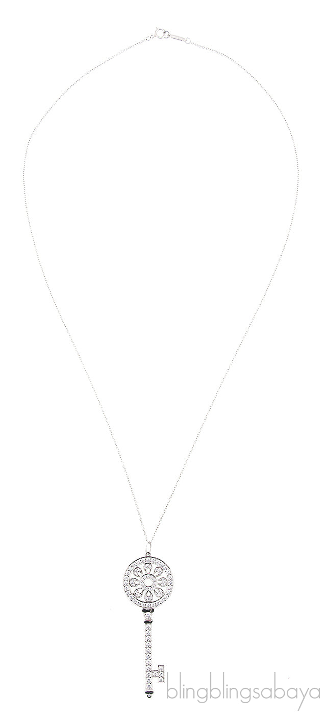 Petals Key Diamond Necklace