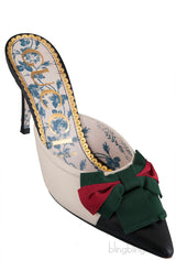 Web Bow Slide Mules
