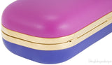 Bicolor Skull Leather Box Clutch*