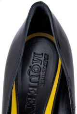 Black Heart Peep Toe Pump