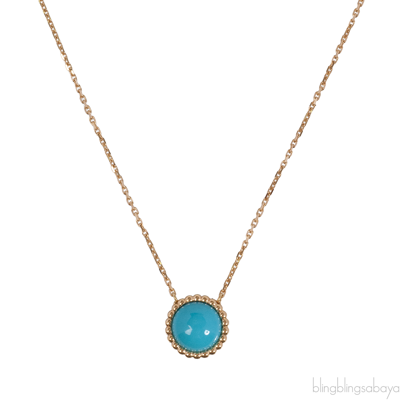 Van Cleef & Arpels Perlée Couleurs Turquoise Pendant Yellow Gold