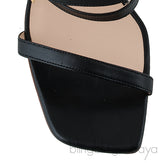 Les Bahai Black Geometric Heels