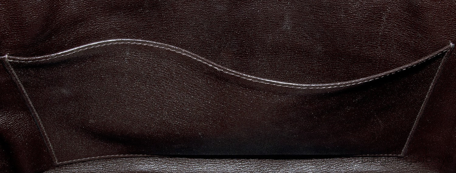 Birkin 35 Brown Patent Porosus GHW