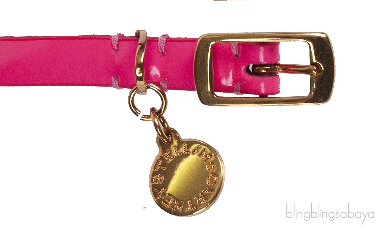 Stella McCartney Fuchsia Patent Faux Leather Belt