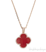 Van Cleef & Arpels Secret  Pendant Watch Carnelian Necklace