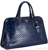 Perforated Saffiano Leather Tote