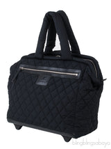 Black Quilted Nylon Cocoon Trolley Rolling Case