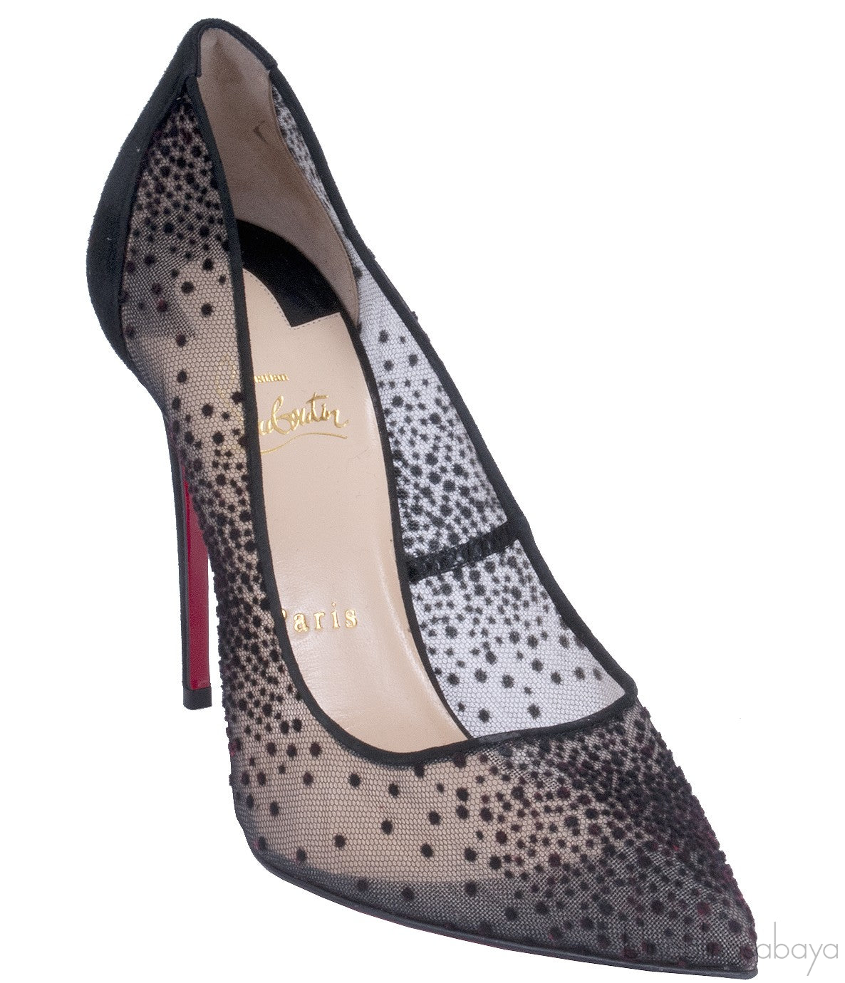 Follies Velvet-Dotted Mesh Pumps