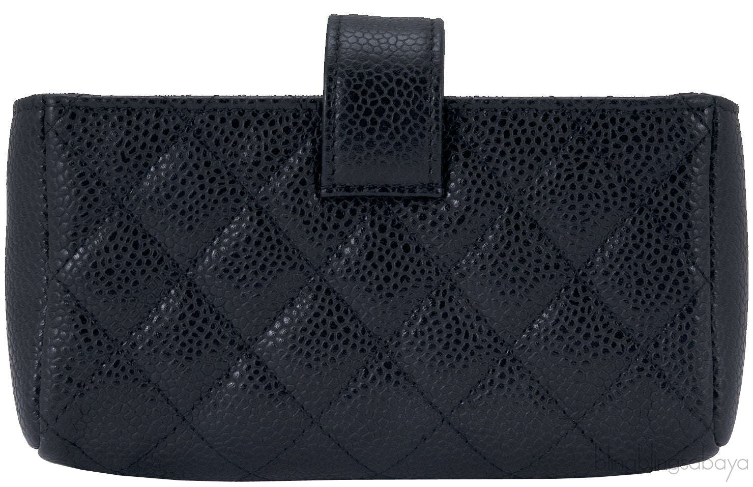 Chanel Black Quilted Phone Holder GHW