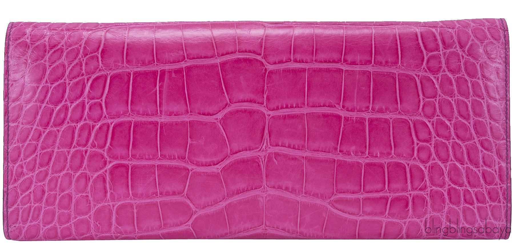 Bi-color Crocodile Leather Clutch*