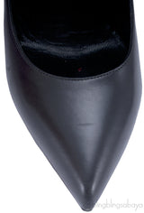 Escarpin Black Python Strap Heels