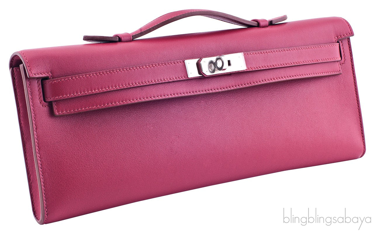 Kelly Cut Red Swift Clutch