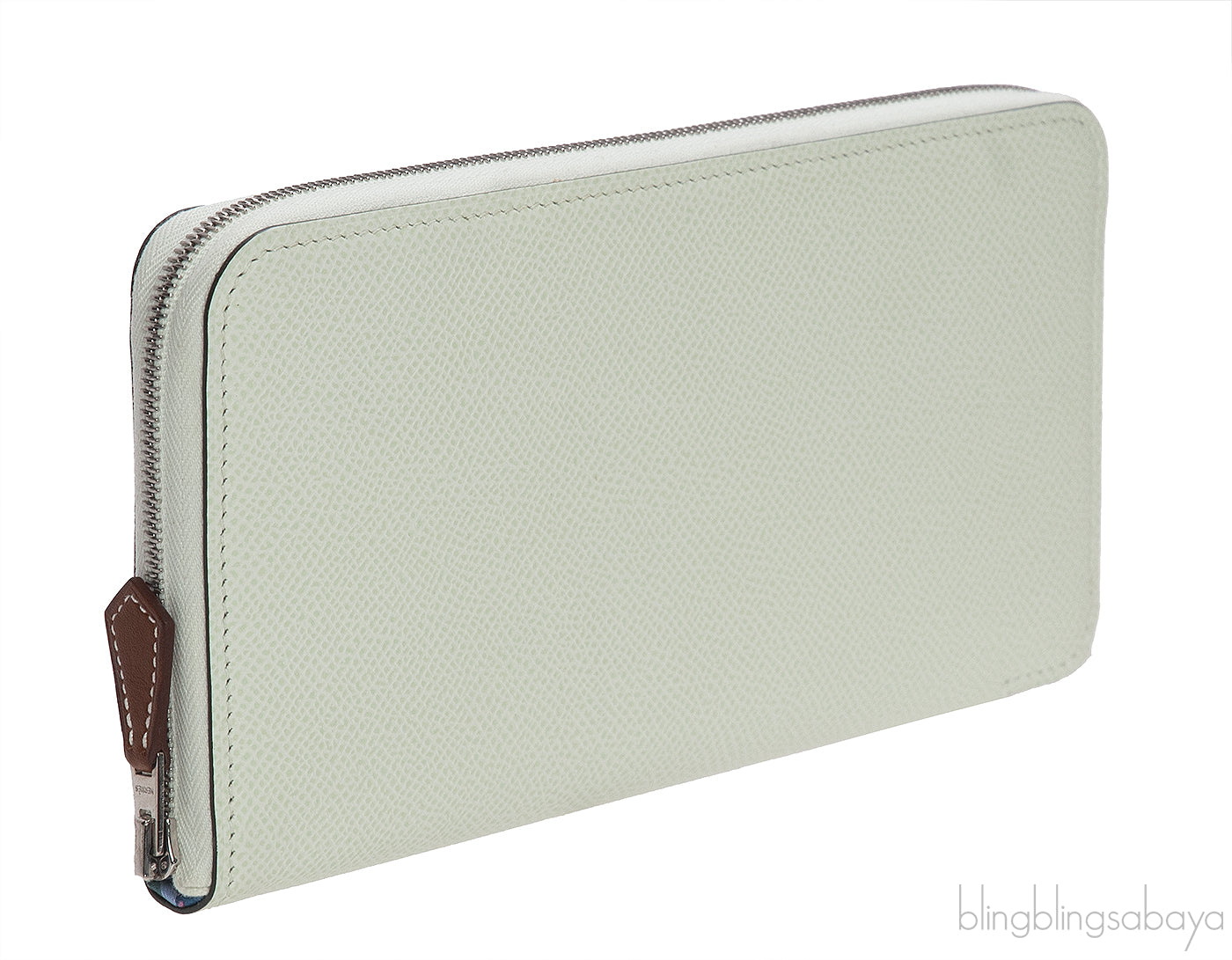 Hermes Vert Fizz Silk\'In Classique Long Wallet