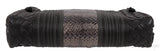 Brown Intrecciato Snakeskin Nodini Crossbody Bag