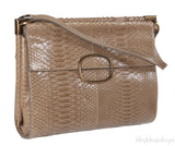 Roger Vivier Greyish Brown Python Shoulder Bag