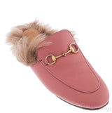 Pink Princetown Fur Slide