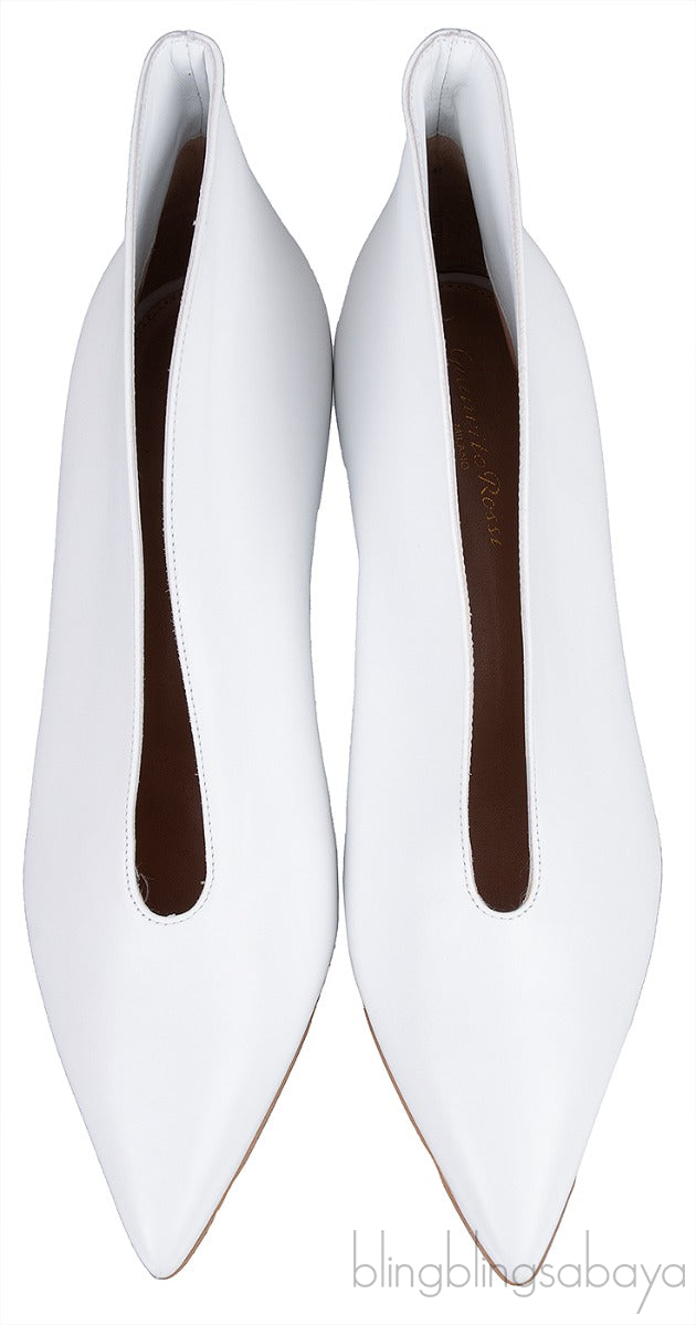 White Pointed Toe Heels