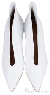 White Pointed Toe Heels