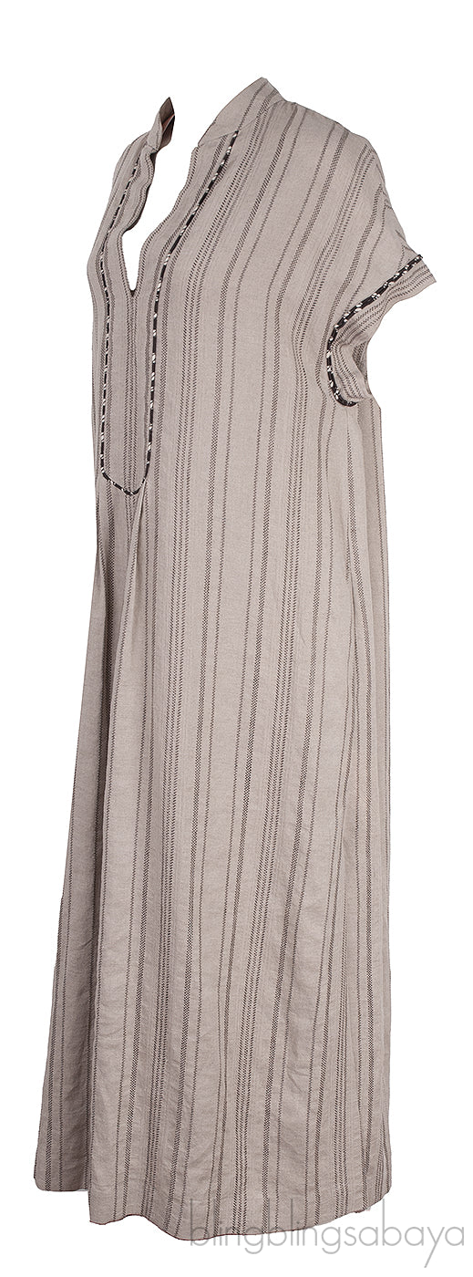 Katia Embroidered Linen Maxi Dress