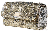 Sequined Leather Shoulder Bag