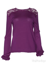 Purple Lace Long Sleeve Shirt