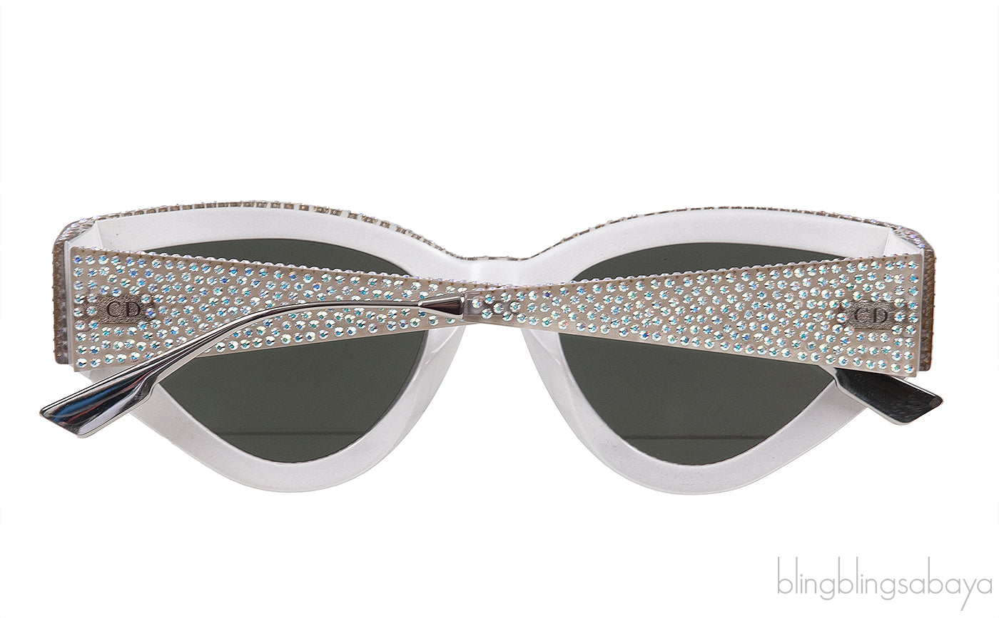 CatStyleDior 1S Silver Crystal Sunglasses