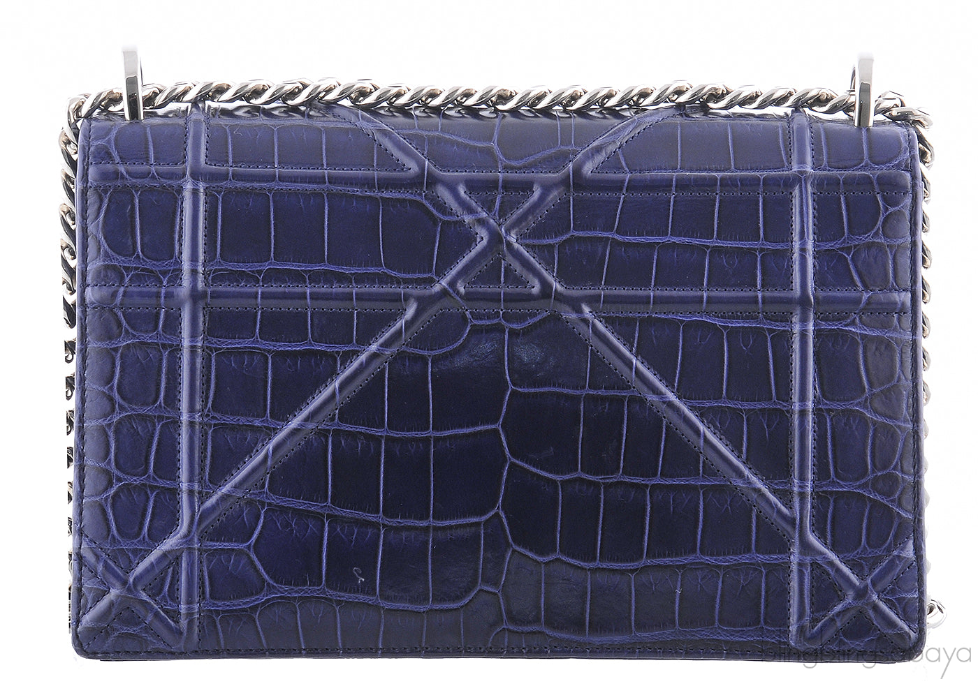 Diorama Crocodile Blue Flap Bag