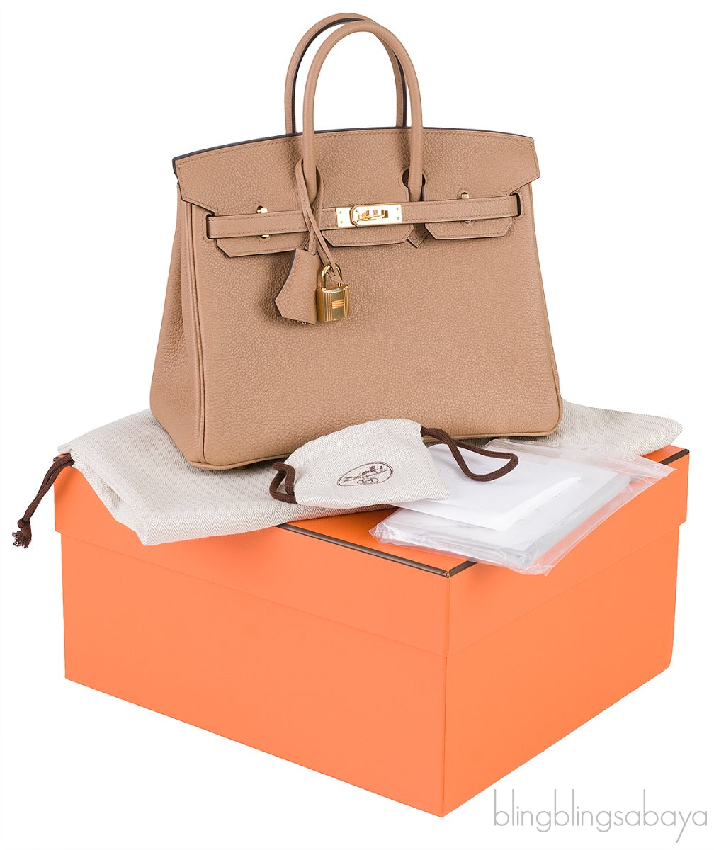 Birkin 25 Chai Veau Togo GHW