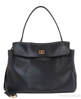 BALENCIAGA BLACK MEDIUM RODEO HANDBAG