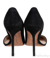 Black Suede Pointed Toe Heels