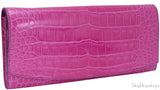 Bi-color Crocodile Leather Clutch*