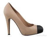 Bi-color Cap Toe Heels