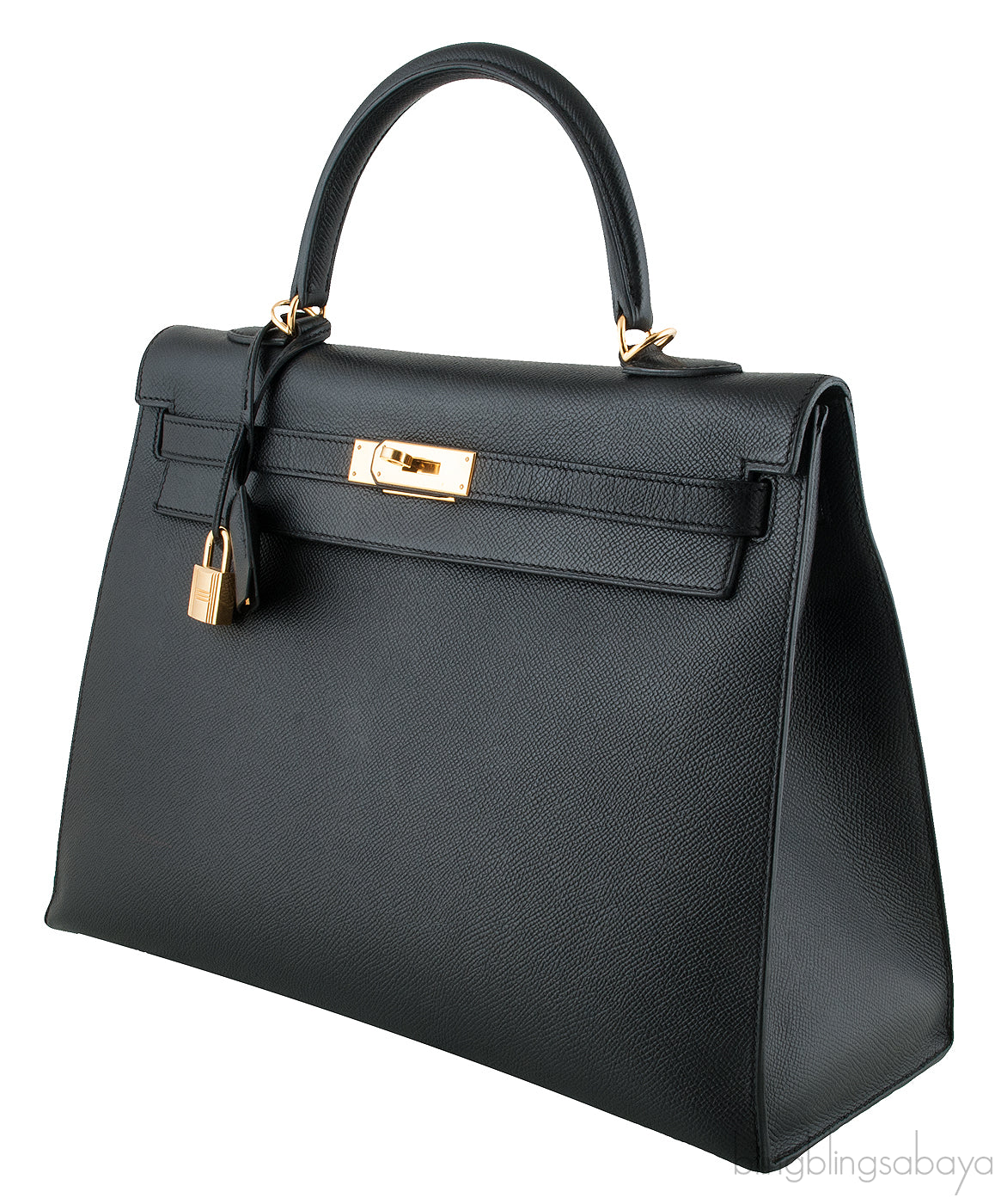 Kelly 35 Black Epsom Sellier GHW